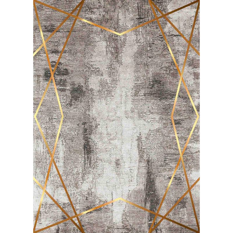 Casa si Gradina - Textile si covoare - Covoare - Covoare casa - Covor, Conceptum Hypnose, crem, nurca, auriu, 100x150 cm, 100% poliester, antiderapant - Infinity.ro