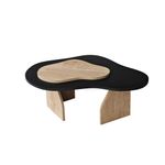 Casa si Gradina - Mobilier - Mese si birouri - Masute de cafea - Masuta de cafea, Hanah Home, pal melaminat, negru si stejar safir, 105x65x35 cm - Infinity.ro
