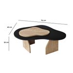 Casa si Gradina - Mobilier - Mese si birouri - Masute de cafea - Masuta de cafea, Hanah Home, pal melaminat, negru si stejar safir, 105x65x35 cm - Infinity.ro