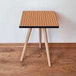 Casa si Gradina - Mobilier - Mese si birouri - Mese living - Masuta laterala, Hanah Home, mdf, rosu verde alb, 35x35x42 cm - Infinity.ro