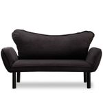 Casa si Gradina - Mobilier - Canapele si coltare - Canapele - Canapea extensibila 2 locuri, Hanah Home, metal, negru, 150x70x75 cm - Infinity.ro
