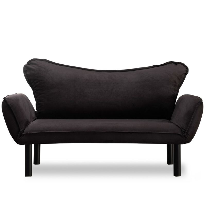 Casa si Gradina - Mobilier - Canapele si coltare - Canapele - Canapea extensibila 2 locuri, Hanah Home, metal, negru, 150x70x75 cm - Infinity.ro