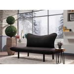 Casa si Gradina - Mobilier - Canapele si coltare - Canapele - Canapea extensibila 2 locuri, Hanah Home, metal, negru, 150x70x75 cm - Infinity.ro