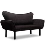 Casa si Gradina - Mobilier - Canapele si coltare - Canapele - Canapea extensibila 2 locuri, Hanah Home, metal, negru, 150x70x75 cm - Infinity.ro