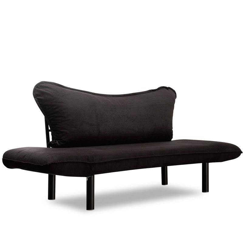 Casa si Gradina - Mobilier - Canapele si coltare - Canapele - Canapea extensibila 2 locuri, Hanah Home, metal, negru, 150x70x75 cm - Infinity.ro