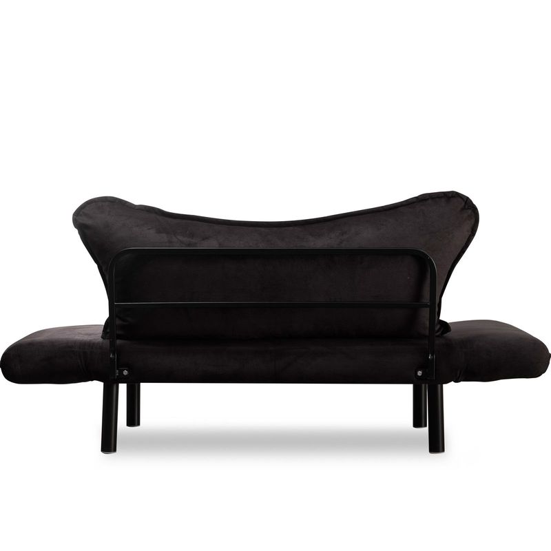 Casa si Gradina - Mobilier - Canapele si coltare - Canapele - Canapea extensibila 2 locuri, Hanah Home, metal, negru, 150x70x75 cm - Infinity.ro