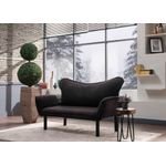 Casa si Gradina - Mobilier - Canapele si coltare - Canapele - Canapea extensibila 2 locuri, Hanah Home, metal, negru, 150x70x75 cm - Infinity.ro