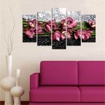 Casa si Gradina - Decoratiuni - Tablouri - Tablou decorativ 5 piese, Wallxpert, mdf, multicolor, 110x60 cm, 223CHR1957 - Infinity.ro