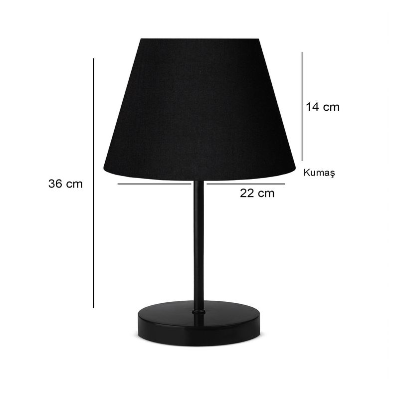 Casa si Gradina - Corpuri si surse de iluminat - Veioze si lampi - Veioze - Veioza, Opviq, metal, negru, 22x14x36 cm, 780SGN2543 - Infinity.ro