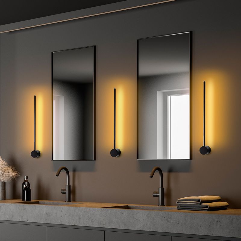 Casa si Gradina - Corpuri si surse de iluminat - Plafoniere, aplice si spoturi - Aplica, Opviq, metal, negru, 62x10x7 cm, led 8w - Infinity.ro