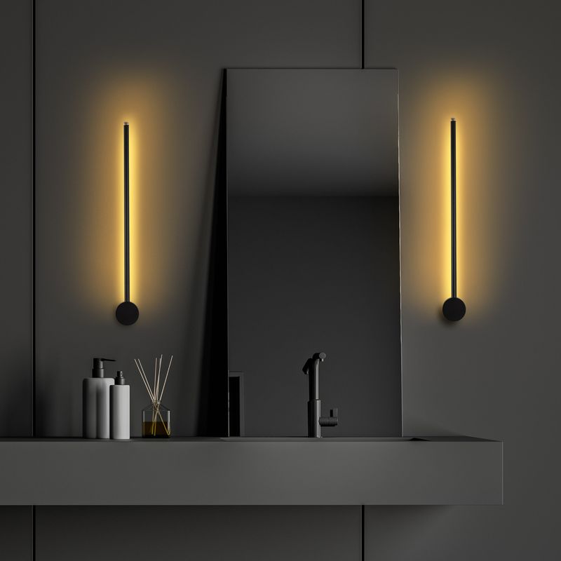 Casa si Gradina - Corpuri si surse de iluminat - Plafoniere, aplice si spoturi - Aplica, Opviq, metal, negru, 62x10x7 cm, led 8w - Infinity.ro