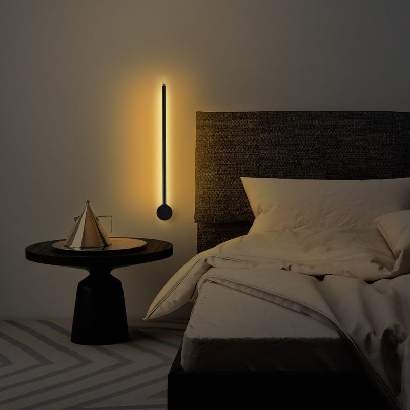 Casa si Gradina - Corpuri si surse de iluminat - Plafoniere, aplice si spoturi - Aplica, Opviq, metal, negru, 62x10x7 cm, led 8w - Infinity.ro