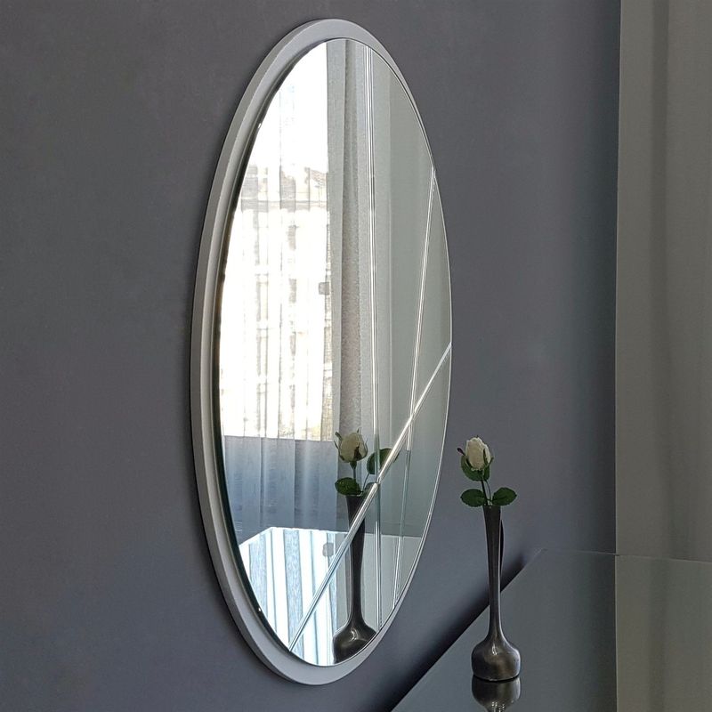 Casa si Gradina - Decoratiuni - Oglinzi - Oglinda, Hanah Home, mdf, argintiu, 60x60 cm, 552NOS2147 - Infinity.ro