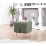 Casa si Gradina - Mobilier - Scaune si fotolii - Tabureti - Taburet, Atelier Del Sofa, bumbac si in, verde, 40x40x42 cm - Infinity.ro