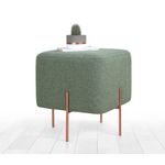 Casa si Gradina - Mobilier - Scaune si fotolii - Tabureti - Taburet, Atelier Del Sofa, bumbac si in, verde, 40x40x42 cm - Infinity.ro