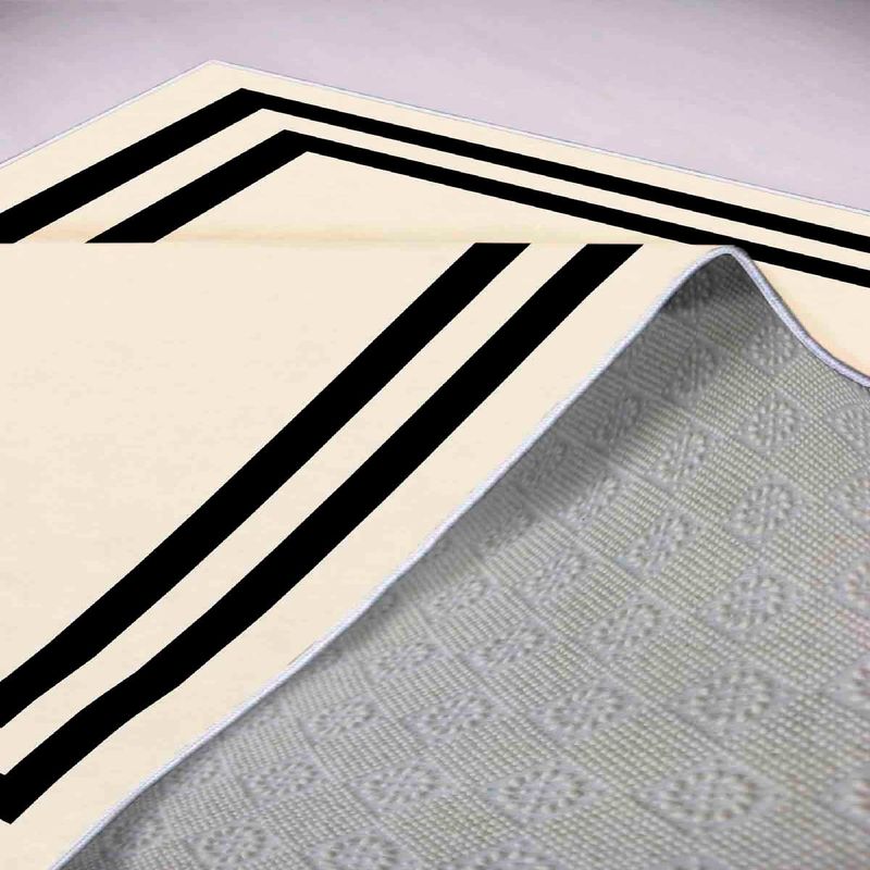 Casa si Gradina - Textile si covoare - Covoare - Covorase intrare - Covoras de intrare, Conceptum Hypnose, bej negru, 80x50 cm, 100% poliester, antiderapant - Infinity.ro