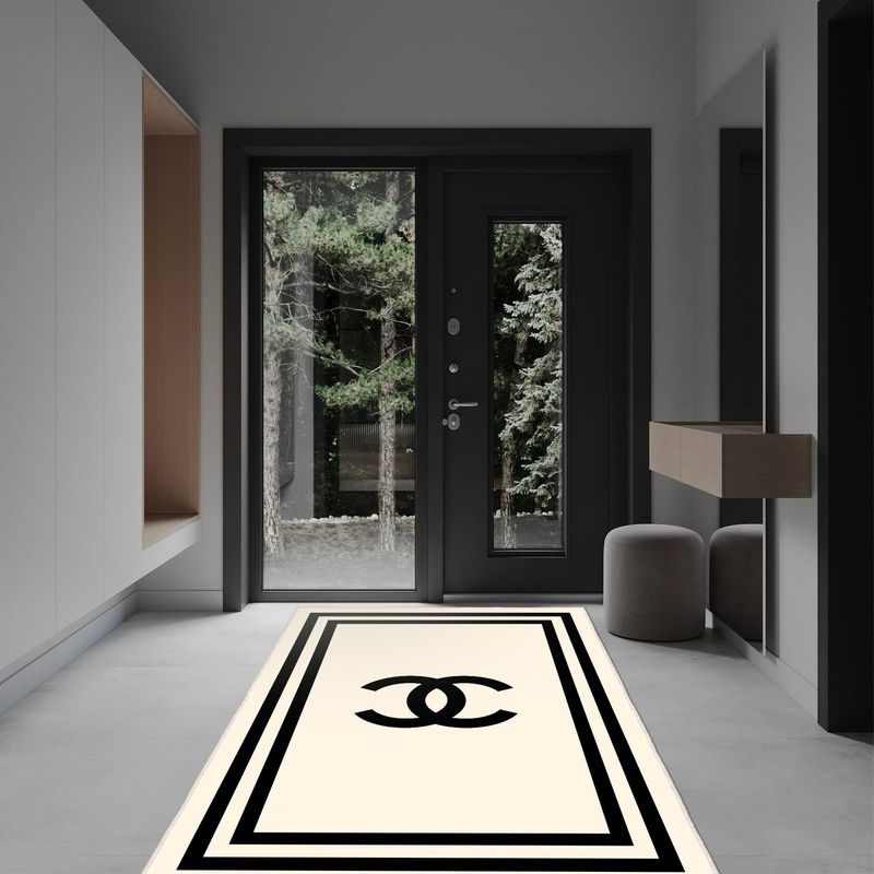 Casa si Gradina - Textile si covoare - Covoare - Covorase intrare - Covoras de intrare, Conceptum Hypnose, bej negru, 80x50 cm, 100% poliester, antiderapant - Infinity.ro