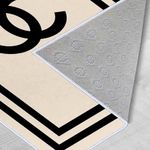 Casa si Gradina - Textile si covoare - Covoare - Covorase intrare - Covoras de intrare, Conceptum Hypnose, bej negru, 80x50 cm, 100% poliester, antiderapant - Infinity.ro