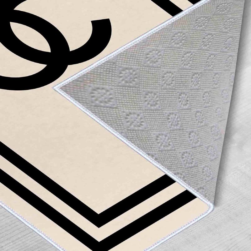 Casa si Gradina - Textile si covoare - Covoare - Covorase intrare - Covoras de intrare, Conceptum Hypnose, bej negru, 80x50 cm, 100% poliester, antiderapant - Infinity.ro