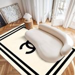 Casa si Gradina - Textile si covoare - Covoare - Covorase intrare - Covoras de intrare, Conceptum Hypnose, bej negru, 80x50 cm, 100% poliester, antiderapant - Infinity.ro