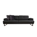 Casa si Gradina - Mobilier - Canapele si coltare - Canapele - Canapea extensibila 3 locuri, Hanah Home, material textil, antracit, 239x99x83 cm - Infinity.ro