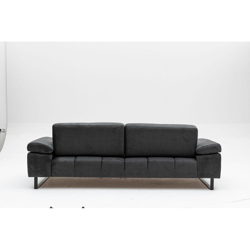 Casa si Gradina - Mobilier - Canapele si coltare - Canapele - Canapea extensibila 3 locuri, Hanah Home, material textil, antracit, 239x99x83 cm - Infinity.ro