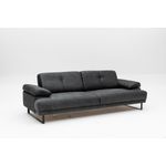 Casa si Gradina - Mobilier - Canapele si coltare - Canapele - Canapea extensibila 3 locuri, Hanah Home, material textil, antracit, 239x99x83 cm - Infinity.ro