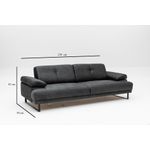 Casa si Gradina - Mobilier - Canapele si coltare - Canapele - Canapea extensibila 3 locuri, Hanah Home, material textil, antracit, 239x99x83 cm - Infinity.ro