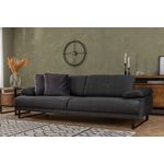 Casa si Gradina - Mobilier - Canapele si coltare - Canapele - Canapea extensibila 3 locuri, Hanah Home, material textil, antracit, 239x99x83 cm - Infinity.ro