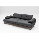 Casa si Gradina - Mobilier - Canapele si coltare - Canapele - Canapea extensibila 3 locuri, Hanah Home, material textil, antracit, 239x99x83 cm - Infinity.ro