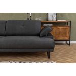 Casa si Gradina - Mobilier - Canapele si coltare - Canapele - Canapea extensibila 3 locuri, Hanah Home, material textil, antracit, 239x99x83 cm - Infinity.ro
