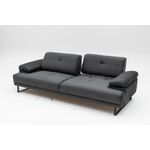Casa si Gradina - Mobilier - Canapele si coltare - Canapele - Canapea extensibila 3 locuri, Hanah Home, material textil, antracit, 239x99x83 cm - Infinity.ro