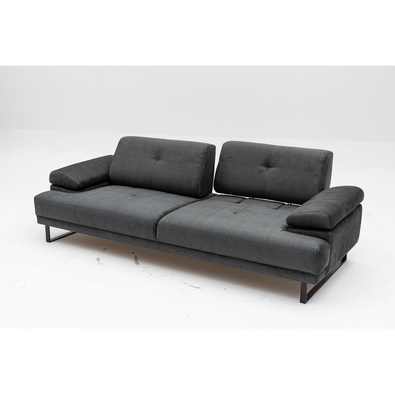 Casa si Gradina - Mobilier - Canapele si coltare - Canapele - Canapea extensibila 3 locuri, Hanah Home, material textil, antracit, 239x99x83 cm - Infinity.ro