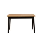 Casa si Gradina - Mobilier - Mese si birouri - Mese bucatarie si dining - Masa extensibila dining, Hanah Home, panou aglomerat melaminat, negru, 120x75x77 cm - Infinity.ro