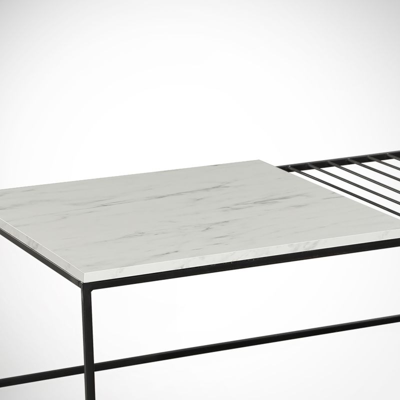 Casa si Gradina - Mobilier - Mese si birouri - Masute de cafea - Masuta de cafea, Hanah Home, pal melaminat, alb negru, 95x55x43 cm, 801CMY2846 - Infinity.ro