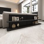 Casa si Gradina - Mobilier - Comode si corpuri - Console - Consola, Hanah Home, pal melaminat si metal, antracit, 180x52x22 cm - Infinity.ro