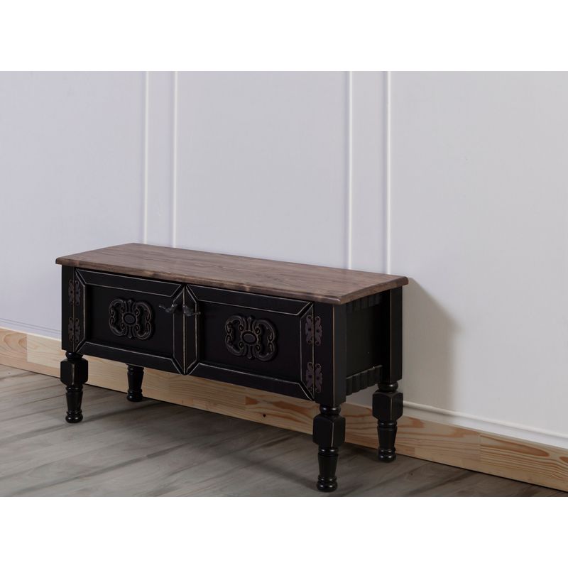 Casa si Gradina - Mobilier - Comode si corpuri - Comode - Comoda tv, Hanah Home, mdf, negru, 100x45x30 cm - Infinity.ro