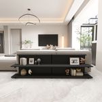 Casa si Gradina - Mobilier - Comode si corpuri - Console - Consola, Hanah Home, pal melaminat si metal, antracit, 180x52x22 cm - Infinity.ro