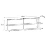 Casa si Gradina - Mobilier - Comode si corpuri - Console - Consola, Hanah Home, pal melaminat si metal, antracit, 180x52x22 cm - Infinity.ro