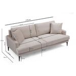 Casa si Gradina - Mobilier - Canapele si coltare - Canapele - Canapea 2 locuri, Hanah Home, lemn de fag si panouri aglomerate, bej, 175x90x88 cm - Infinity.ro