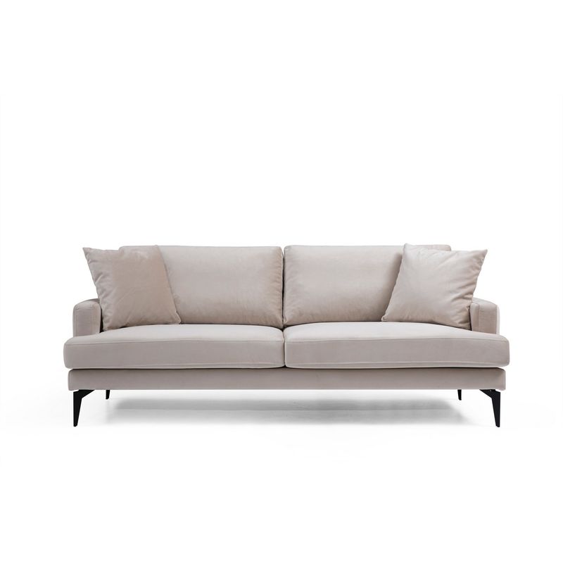 Casa si Gradina - Mobilier - Canapele si coltare - Canapele - Canapea 2 locuri, Hanah Home, lemn de fag si panouri aglomerate, bej, 175x90x88 cm - Infinity.ro