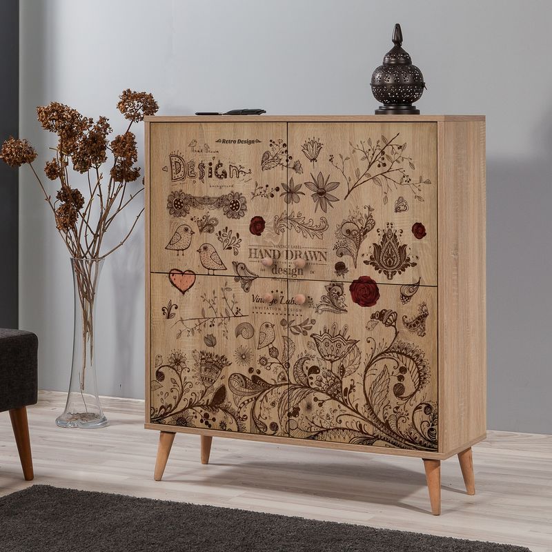 Casa si Gradina - Mobilier - Dulapuri si sifoniere - Dulapuri - Dulap multifunctional, Hanah Home, pal melaminat, stejar sonoma, 95x36x111 cm, 863SPH3952 - Infinity.ro