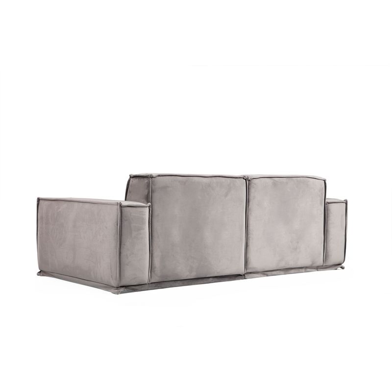 Casa si Gradina - Mobilier - Canapele si coltare - Canapele - Canapea 2 locuri, Hanah Home, lemn fag si pal, gri, 215x100x76 cm - Infinity.ro