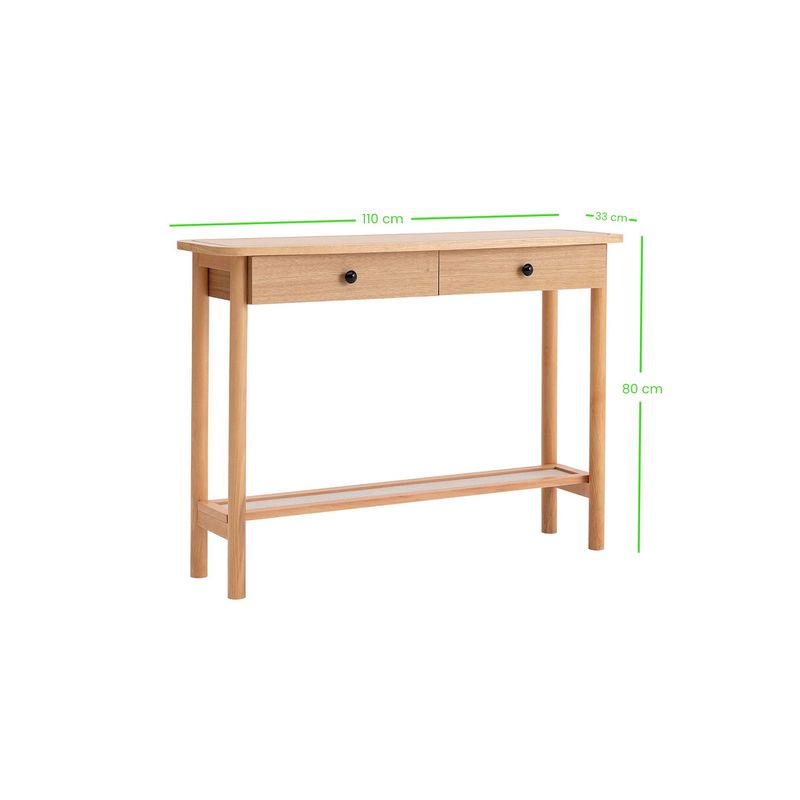Casa si Gradina - Mobilier - Comode si corpuri - Console - Consola, Hanah Home, mdf, natur, 110x33x80 cm - Infinity.ro