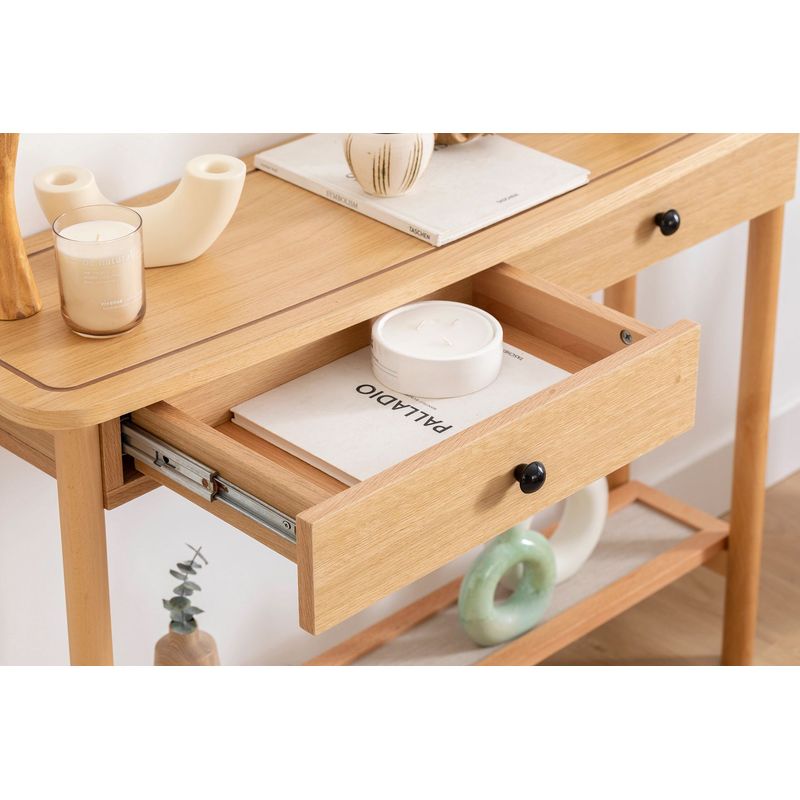 Casa si Gradina - Mobilier - Comode si corpuri - Console - Consola, Hanah Home, mdf, natur, 110x33x80 cm - Infinity.ro