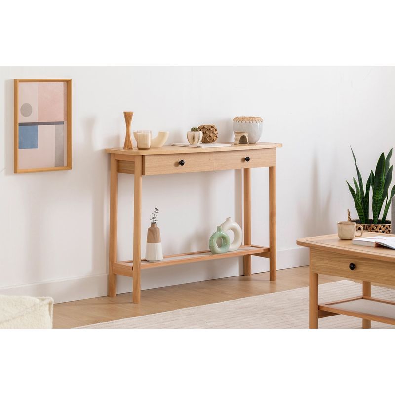 Casa si Gradina - Mobilier - Comode si corpuri - Console - Consola, Hanah Home, mdf, natur, 110x33x80 cm - Infinity.ro