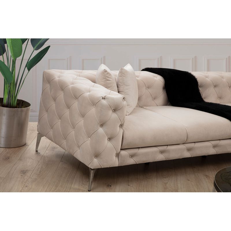 Casa si Gradina - Mobilier - Canapele si coltare - Coltare - Coltar, Hanah Home, stofa, ecru, 310x270x70 cm - Infinity.ro