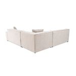 Casa si Gradina - Mobilier - Canapele si coltare - Coltare - Coltar, Hanah Home, cadru lemn de carpen, stofa in, maro deschis, 240x265x70 cm - Infinity.ro