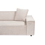 Casa si Gradina - Mobilier - Canapele si coltare - Coltare - Coltar, Hanah Home, cadru lemn de carpen, stofa in, maro deschis, 240x265x70 cm - Infinity.ro