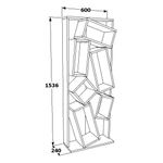 Casa si Gradina - Mobilier - Biblioteci si rafturi - Biblioteci - Biblioteca, Hanah Home, pal melaminat, alb si stejar, 63x24x153.6 cm - Infinity.ro